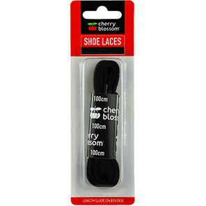 Cherry Blossom 100cm Black Shoelaces