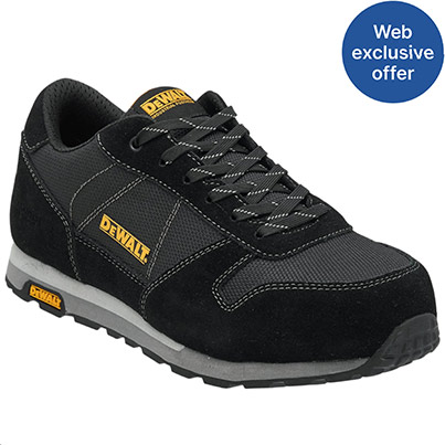 DEWALT Ludo Men’s Black S1P Safety Trainers