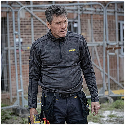 DEWALT Jonesborough Men’s Charcoal Quarter-Zip Fleece Jacket