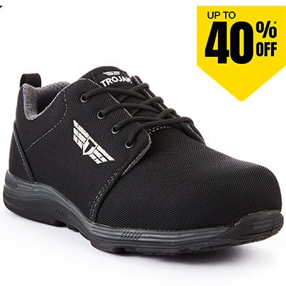 TROJAN Orpheus Black S1PS Safety Trainers