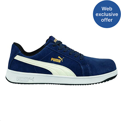 PUMA ICONIC Navy Suede S1PL ESD Safety Trainers