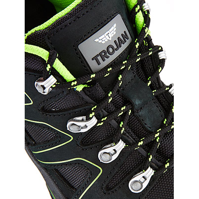 TROJAN Zelos Men’s Black/Green S1P Safety Trainers