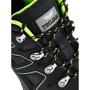 TROJAN Zelos Men’s Black/Green S1P Safety Trainers
