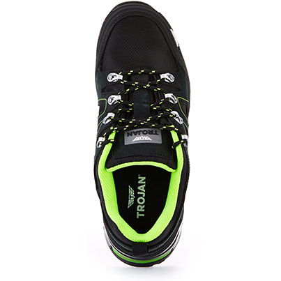 TROJAN Zelos Men’s Black/Green S1P Safety Trainers