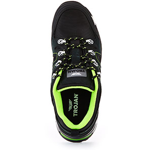 TROJAN Zelos Men’s Black/Green S1P Safety Trainers