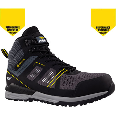 TROJAN Pontus Men’s Grey/Yellow GORE-TEX S7S Safety Hiker Boots