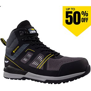 TROJAN Pontus Men’s Grey/Yellow GORE-TEX S7S Safety Hiker Boots