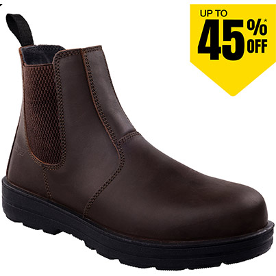 TROJAN Apollo Men’s Brown Non-Metallic S3S Safety Dealer Boots