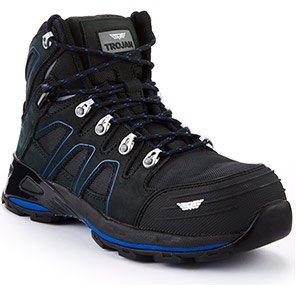 TROJAN Zelos Men’s Black/Blue S1PS Safety Hiker Boots