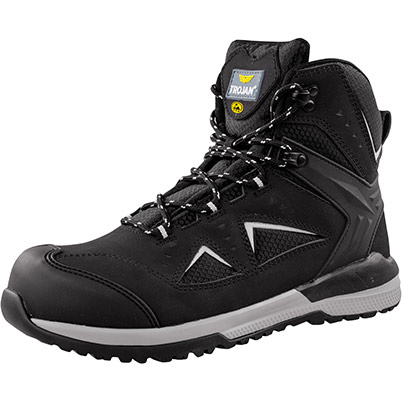 TROJAN Minos Men’s Black/Grey S3S ESD Safety Hiker Boots