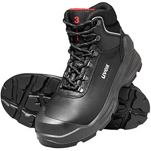 uvex 3 Quatro Unisex Black Wide-Fit S3 Safety Boots