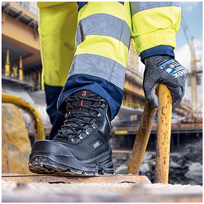 uvex 3 Quatro Unisex Black Wide-Fit S3 Safety Boots
