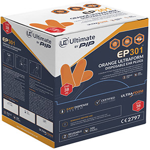 Ultimate Industrial EP301 Disposable Earplugs (Box of 200 pairs)