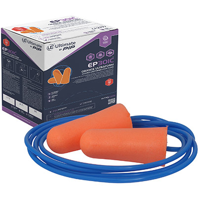 Ultimate Industrial EP301C Corded Disposable Earplugs (Box of 200 pairs)