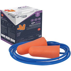 Ultimate Industrial EP301C Corded Disposable Earplugs (Box of 200 pairs)