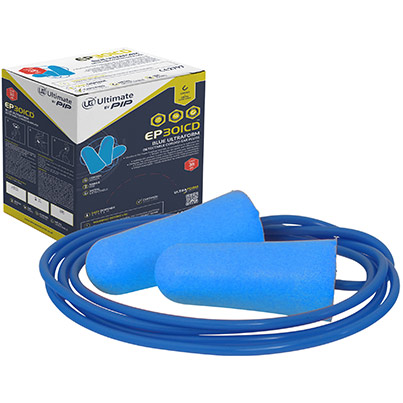 Ultimate Industrial EP301CD Detectable Corded Earplugs (Box of 200 pairs)