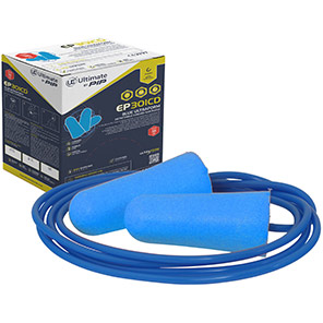 Ultimate Industrial EP301CD Detectable Corded Earplugs (Box of 200 pairs)