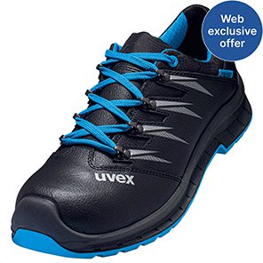 uvex 2 Trend Men’s Black/Blue S3 Safety Shoes 14