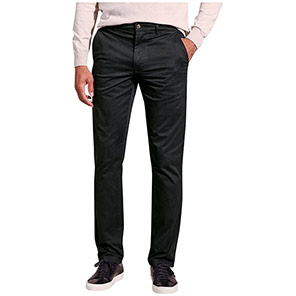 Brook Taverner Leo Men's Black Regular-Fit Chino Trousers 50T