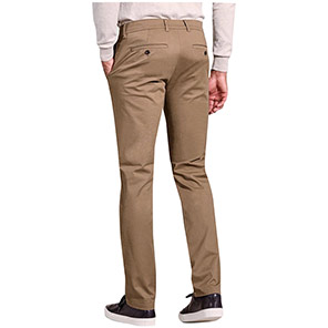 Brook Taverner Leo Men's Tan Slim-Fit Chino Trousers