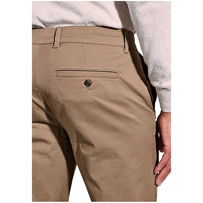 Brook Taverner Leo Men's Tan Slim-Fit Chino Trousers