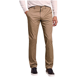 Brook Taverner Leo Men's Tan Slim-Fit Chino Trousers 40T