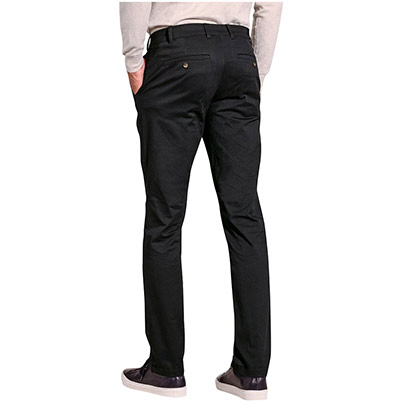 Brook Taverner Leo Men's Black Slim-Fit Chino Trousers