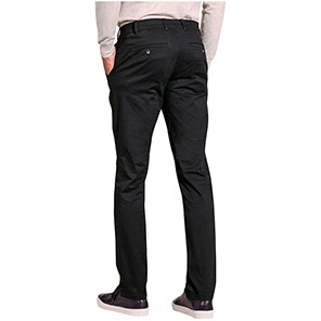 Brook Taverner Leo Men's Black Slim-Fit Chino Trousers