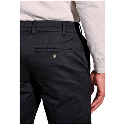 Brook Taverner Leo Men's Black Slim-Fit Chino Trousers