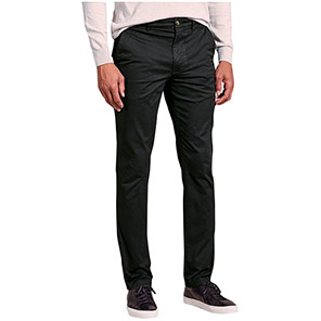 Brook Taverner Leo Men's Black Slim-Fit Chino Trousers 40S