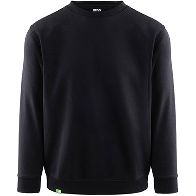 Arco Responsible Unisex Black Crew-Neck Sweatshirt
