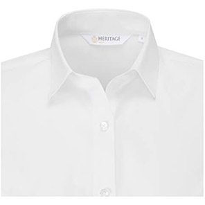 Disley Heritage Enya Women’s White Short-Sleeve Blouse