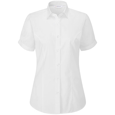 Disley Heritage Enya Women’s White Short-Sleeve Blouse