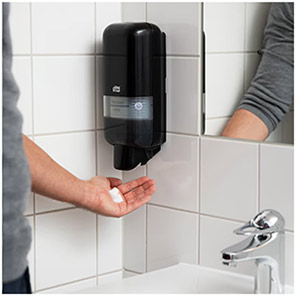 Tork S4 Black 1L Soap and Sanitiser Dispenser