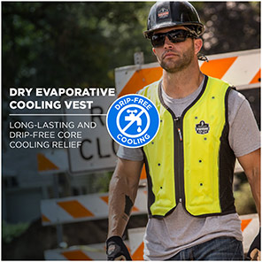 Ergodyne Chill-Its 6685 Lime Dry Evaporative Cooling Vest