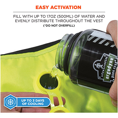 Ergodyne Chill-Its 6685 Lime Dry Evaporative Cooling Vest