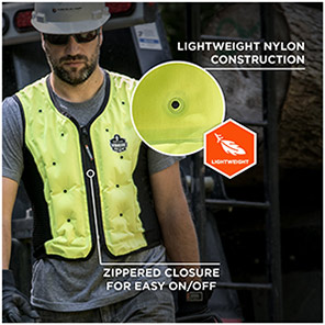 Ergodyne Chill-Its 6685 Lime Dry Evaporative Cooling Vest