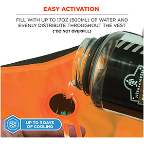 Ergodyne Chill-Its 6685 Orange Dry Evaporative Cooling Vest