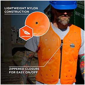 Ergodyne Chill-Its 6685 Orange Dry Evaporative Cooling Vest