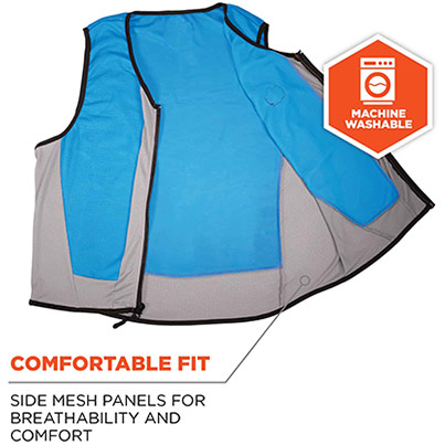 Ergodyne Chill-Its 6667 Blue Wet Evaporative Cooling Vest