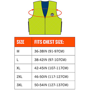 Ergodyne Chill-Its 6665 Lime Evaporative Cooling Vest
