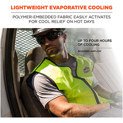 Ergodyne Chill-Its 6665 Lime Evaporative Cooling Vest