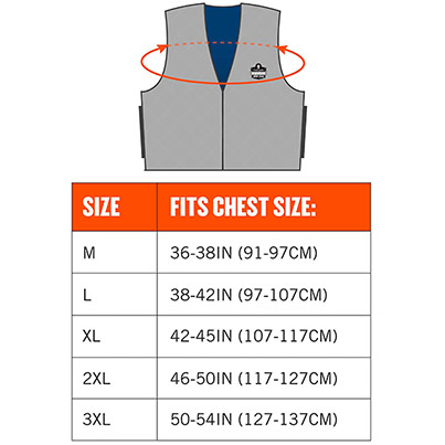 Ergodyne Chill-Its 6665 Grey Evaporative Cooling Vest