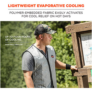 Ergodyne Chill-Its 6665 Grey Evaporative Cooling Vest