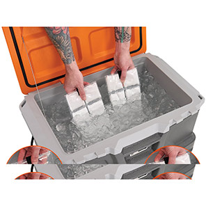 Ergodyne Chill-Its 6260 Orange Lightweight Phase Change Cooling Vest with Rechargeable Packs