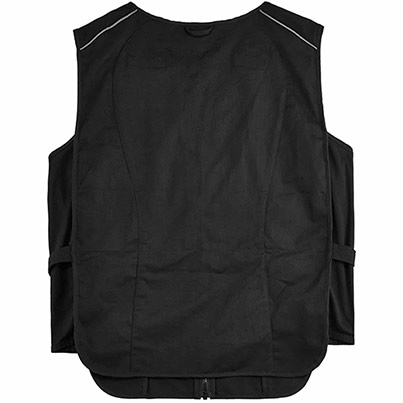 Ergodyne Chill-Its 6260 Black Lightweight Phase Change Cooling Vest with Rechargeable Packs