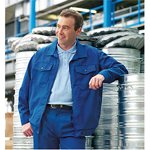 TROJAN Royal Blue Heavyweight Industrially Launderable Zipped Jacket