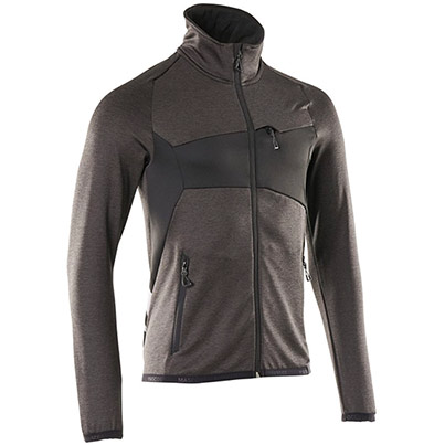 MASCOT ACCELERATE 18103 Men’s Anthracite Grey/Black Zip-Up Fleece Sweatshirt