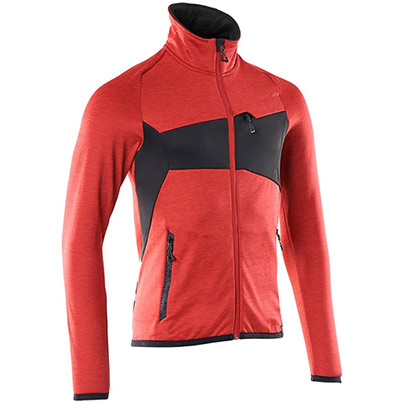 MASCOT ACCELERATE 18103 Men’s Red/Black Zip-Up Fleece Sweatshirt