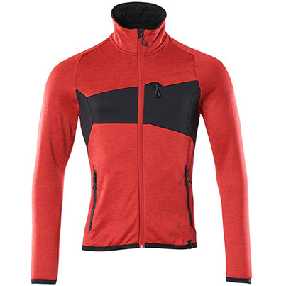 MASCOT ACCELERATE 18103 Men’s Red/Black Zip-Up Fleece Sweatshirt